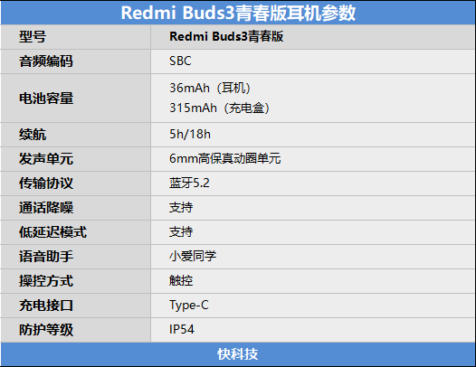 Redmi Buds3青春版无线耳机评测  18小时超长续航