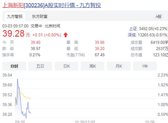 上海新阳经营业绩大幅低于预期  净利大降60%！